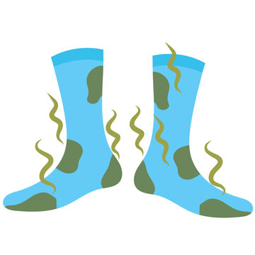 dirty socks, unwashed socks vector.