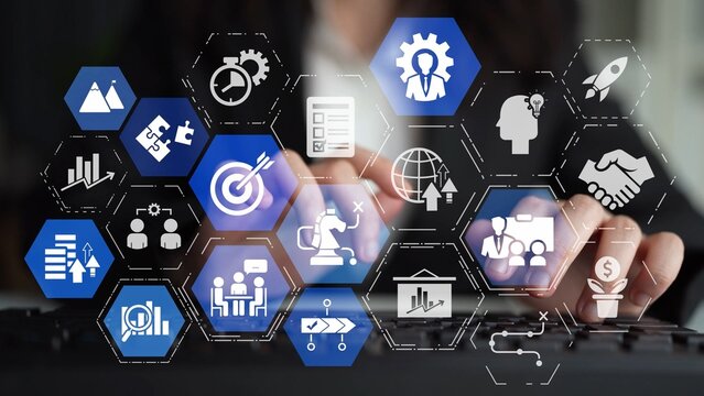 Business strategy defines goals and long-term direction. A clear business strategy supports decision-making, with business strategy driving growth and business strategy execution. Funnel