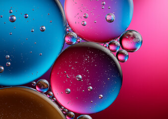 Grandi bolle fucsia e blu. Sfondo.