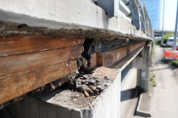 Corroded Overpass Detail Revealing Severe Damage and Structural Collapse Risk