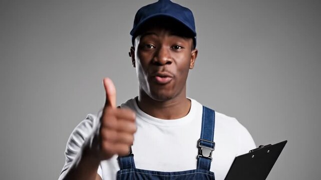 Mechanic's Approval: Confident mechanic offering an enthusiastic thumbs up, embodying assurance and quality.