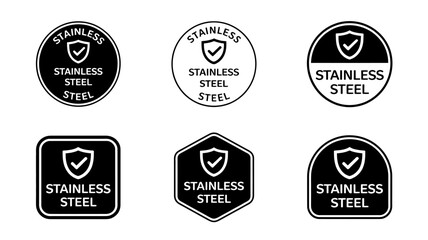 Obraz premium Stainless Steel Badges Collection for Product Labels and Logos