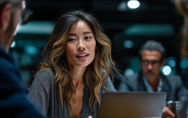 Business woman in un meeting.