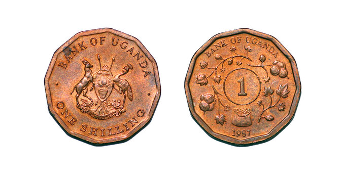 Coin 1 shilling. 1987. Uganda