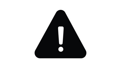 a black triangle with an exclamation mark inside a clear warning silhouette