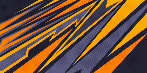 yellow and black colors with geometric shapes of lightning .sports background