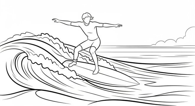 silhouette of a surfer