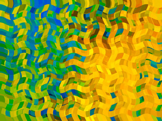 Illustration Shaped Square Calm Waves Seasonal Overlap Segments Colourful Background.