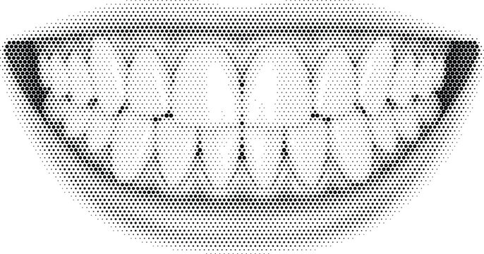 Human teeth smile for dental health and medical clinic design themes