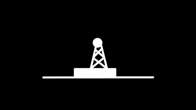 Oil Mining Vector Animation Related to Global Energy Conflict and Oil Crisis