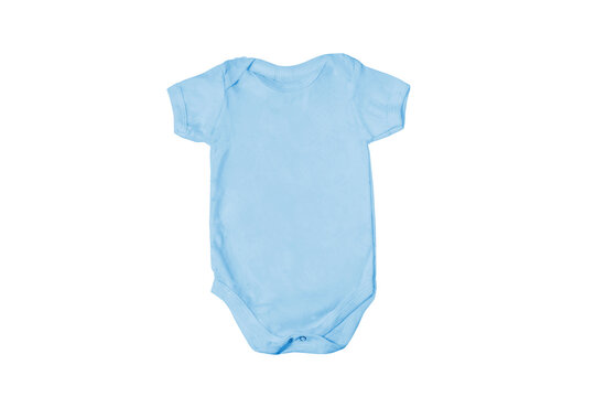 Baby cotton onesie, bodysuit isolated on white background