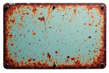 Fototapeta premium Faded paint, chipped enamel, heavy metal sign, isolated, grunge, antique