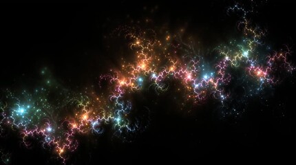 Cosmic Symphony: An entrancing image of a celestial dance, where vibrant nebulae and constellations mingle, creating a spectacle of color against the vast, mysterious expanse of space.