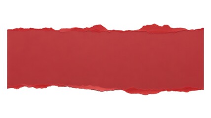 Red Ripped Paper Background with Torn Edges | Copy Space Element