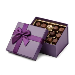 Assorted chocolate truffles box, delicious gourmet confections selection for holiday gift and dessert