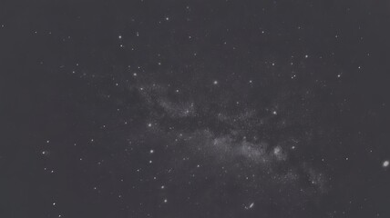 Fototapeta premium Monochrome Milky Way Galaxy: Grayscale Starry Night Sky Background