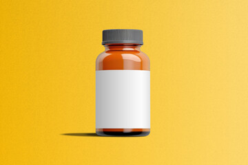 Obraz premium Supplement bottle label png mockup, transparent design