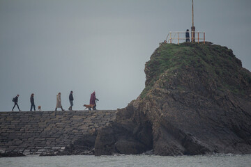 people on the beach in the UK