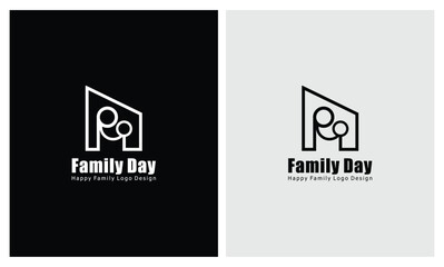 vector stock home family day icon logo, parents day, happy day logo
