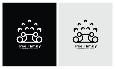 vector stock tree family, home family icon logo, parental, love logo 