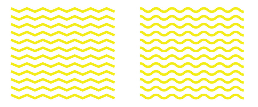 Yellow zigzag graphic design elements are use to Parking or Safety Zones.