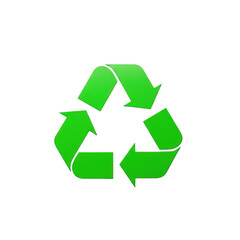 Obraz premium Bright green recycling symbol with arrows isolated on transparent background