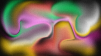 Abstract Colorful Gradient Blur Background With Soft Noise Texture And Smooth Flowing Shapes