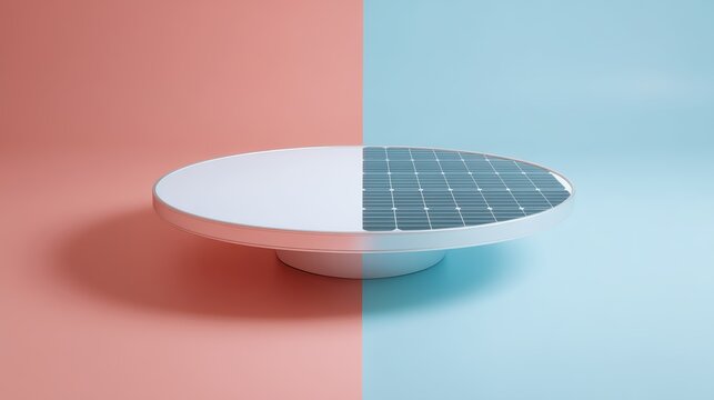Sun disk diffuser with solar tile beam funnel seamless backdrop