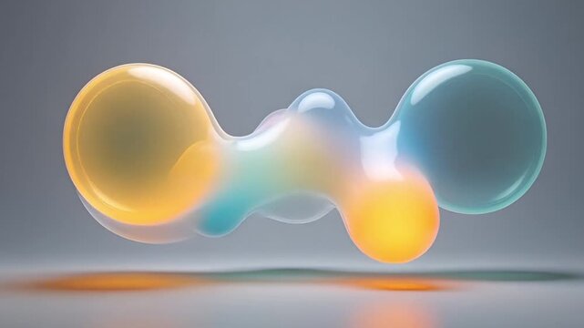 Colorful abstract liquid blobs form fluid dynamic shape motion background vibrant gradients gentle movement