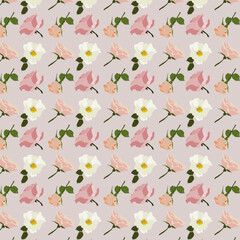 Pattern con rose stile retr&ograve;