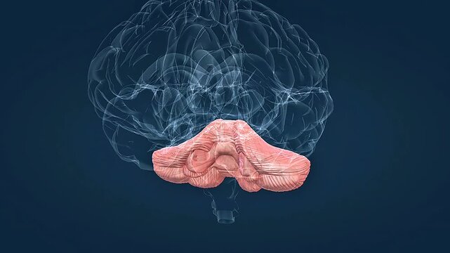 Cerebellum of the human brain controls balance, coordination, posture, and fine motor movements.