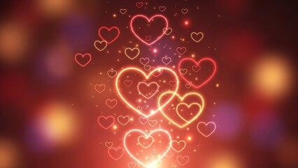 A radiant display of hearts for valentine's day