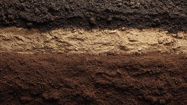 Soil Layers: A detailed look at the intricate layers within the earth, revealing the composition and texture of the soil, vital for plant life.