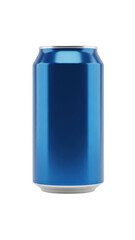 Blue soda can isolated on transparent background