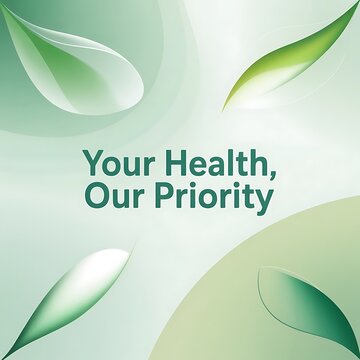 Health Priority: An inspiring visual, embodying health as the foremost concern with leaves adding life.