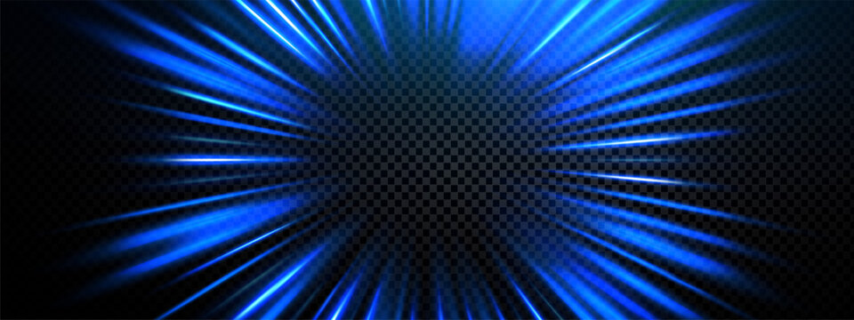 Speed road blue with light effect futuristic and line neon flow. Wave high magic with race abstract background and 3d thunder clean. Vector air speed with motion technology light and data blur effect.