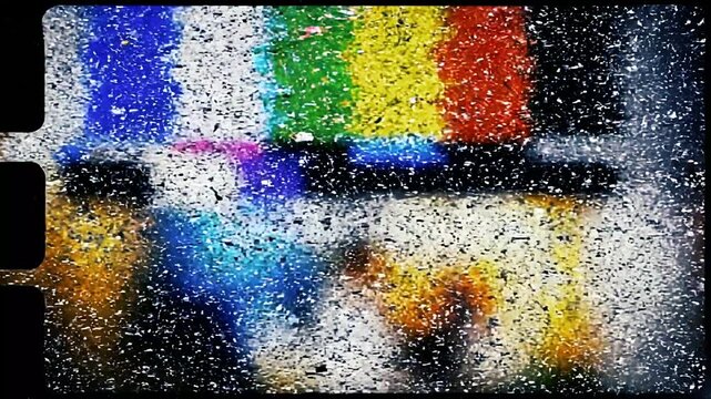 Abstract Glitch TV Test Pattern Background