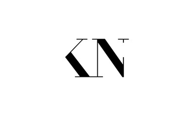 KN initial letters logo or KN monogram