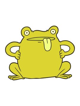 changing color animation of cartoon toad