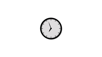 A simple wall clock with black hands and a white face, showing the time at 10:10