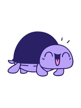 shine light effect animation of hand drawn quirky turtle