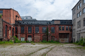 Obraz premium Abandoned Industrial Power Engineering Facility in Poland