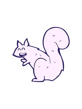 splitting motion animation of squirrel cartoon
