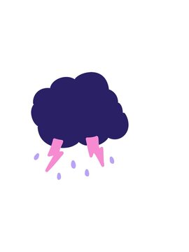 horizontally vibrating animation of Thunder Cloud