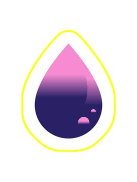 radioactive glowing animation of blood drop graphic vector illustration icon