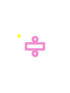 twinkling stars effect animation of division sign symbol icon