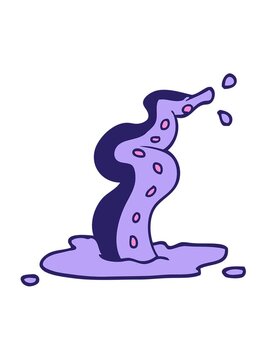 jiggle motion animation of cartoon doodle spooky tentacle