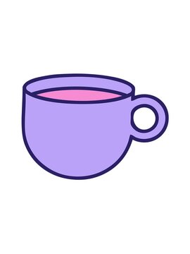 jiggle motion animation of iconic tattoo style image of cup of coffee illustration