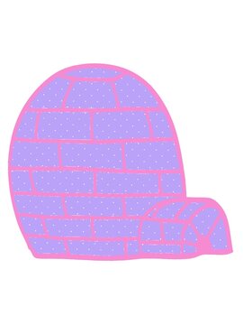jiggle motion animation of cartoon doodle ice igloo