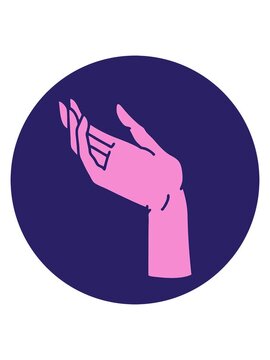 shivering motion animation of  tattoo style image of a hand
